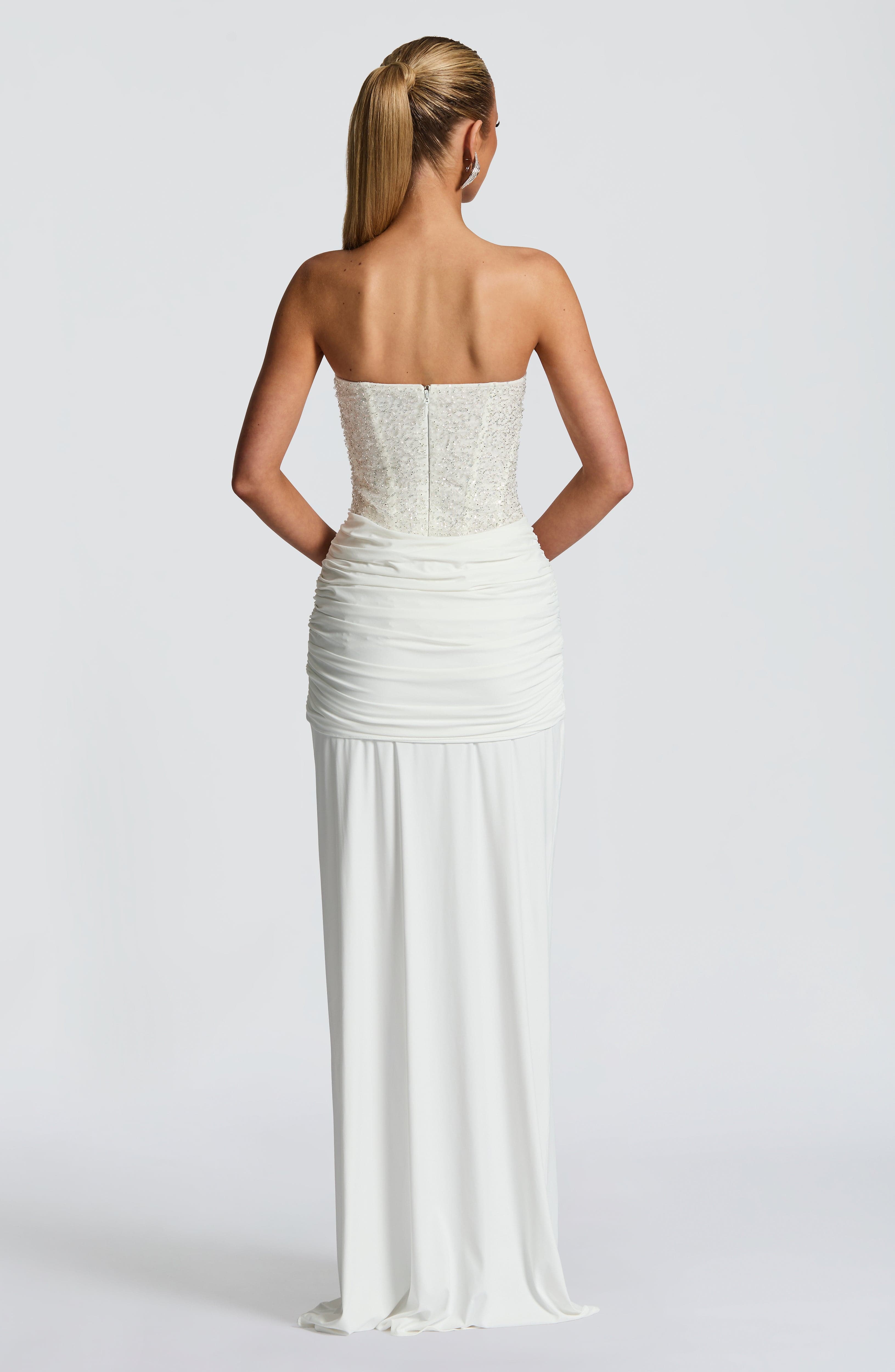 Ellen | Elegante strapless maxi-jurk