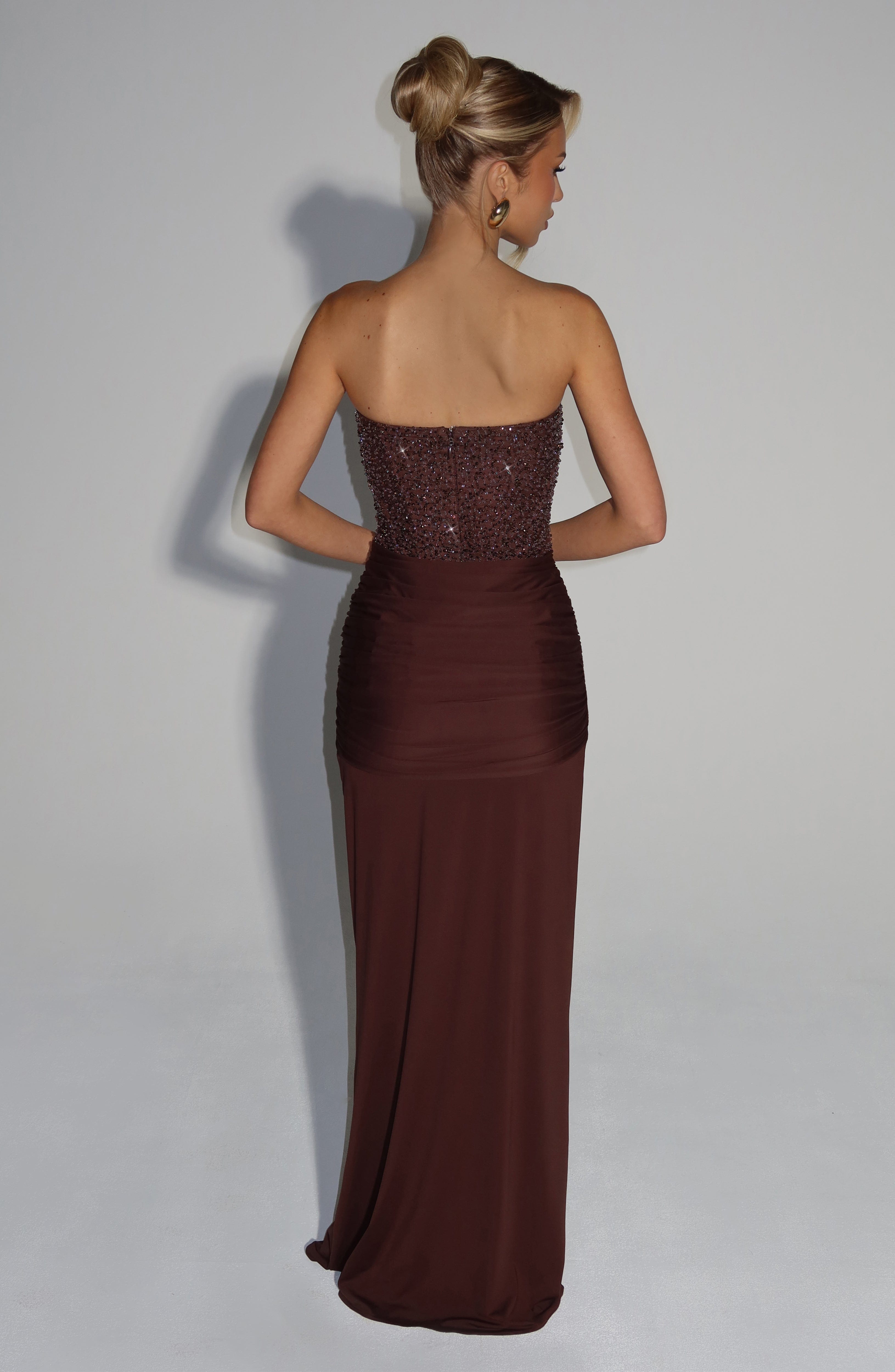 Ellen | Elegante strapless maxi-jurk