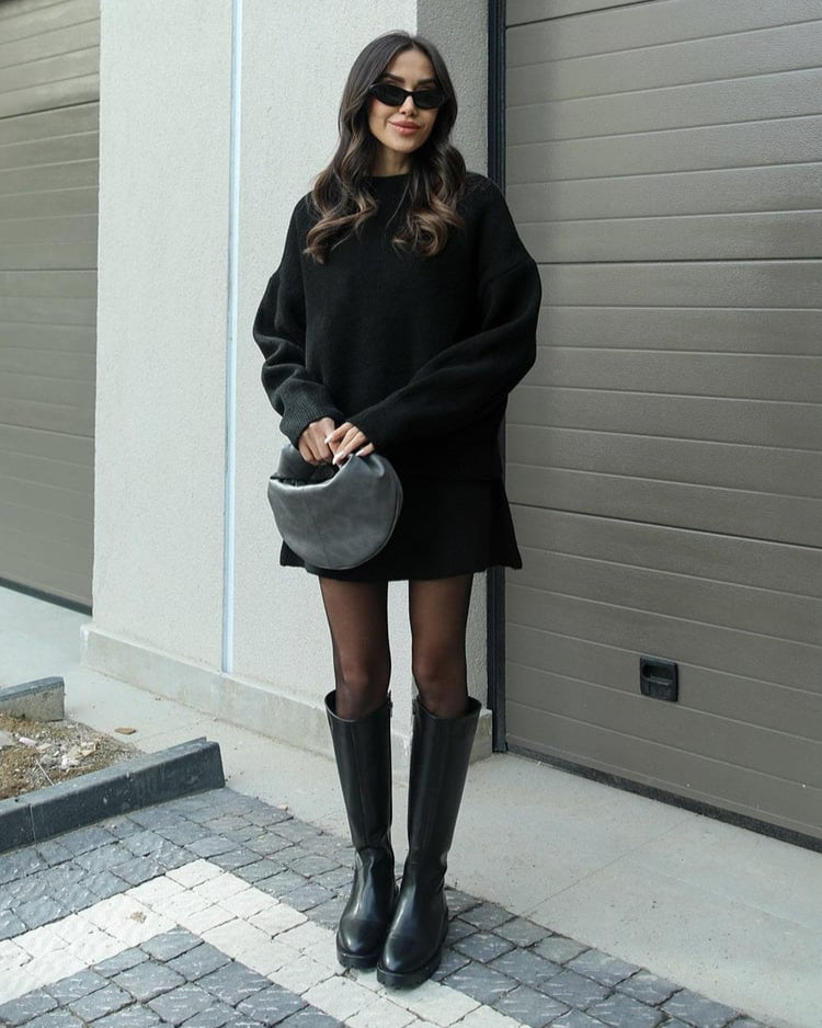 Roos | Elegante gebreide tweedelige set