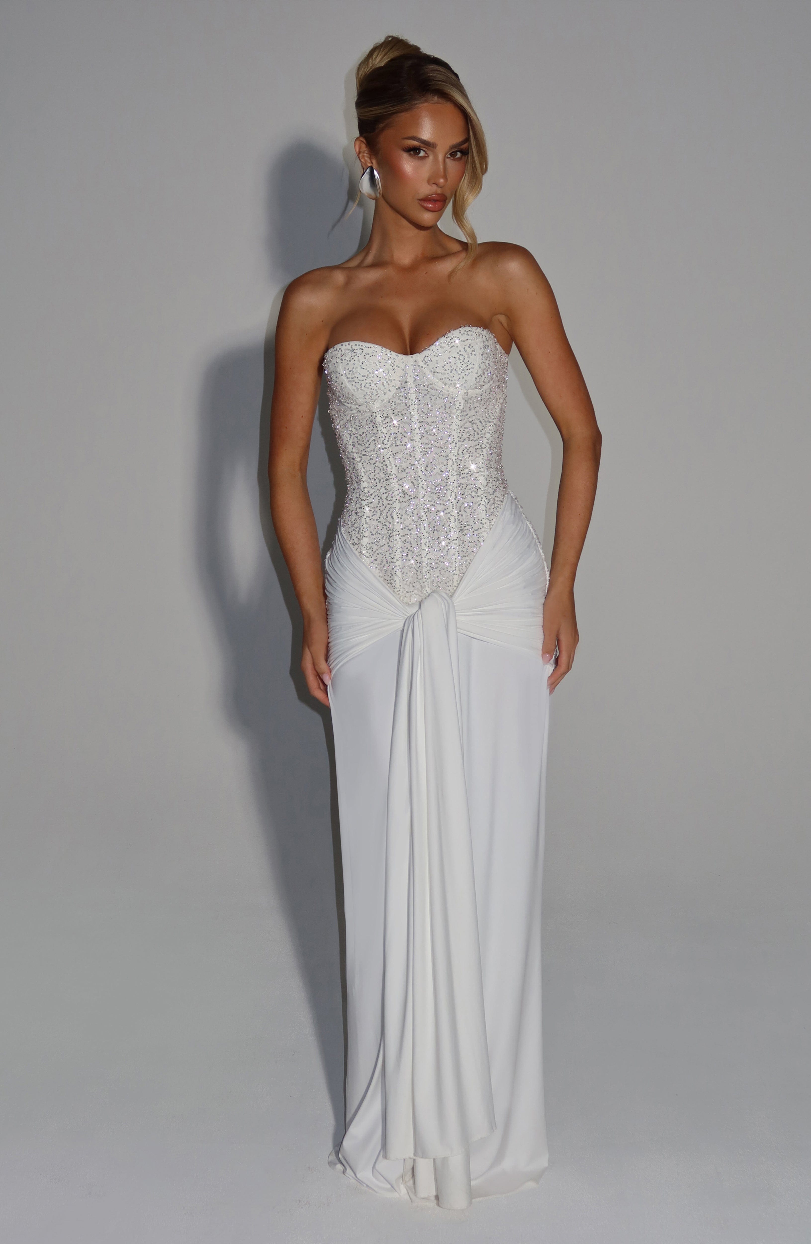 Ellen | Elegante strapless maxi-jurk